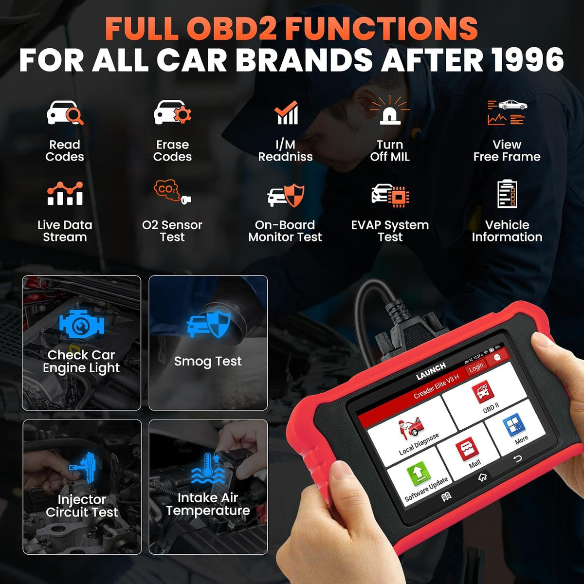 2026 LAUNCH Creader Elite V3.0 for Honda Acura Bi-Directional Scan Tool