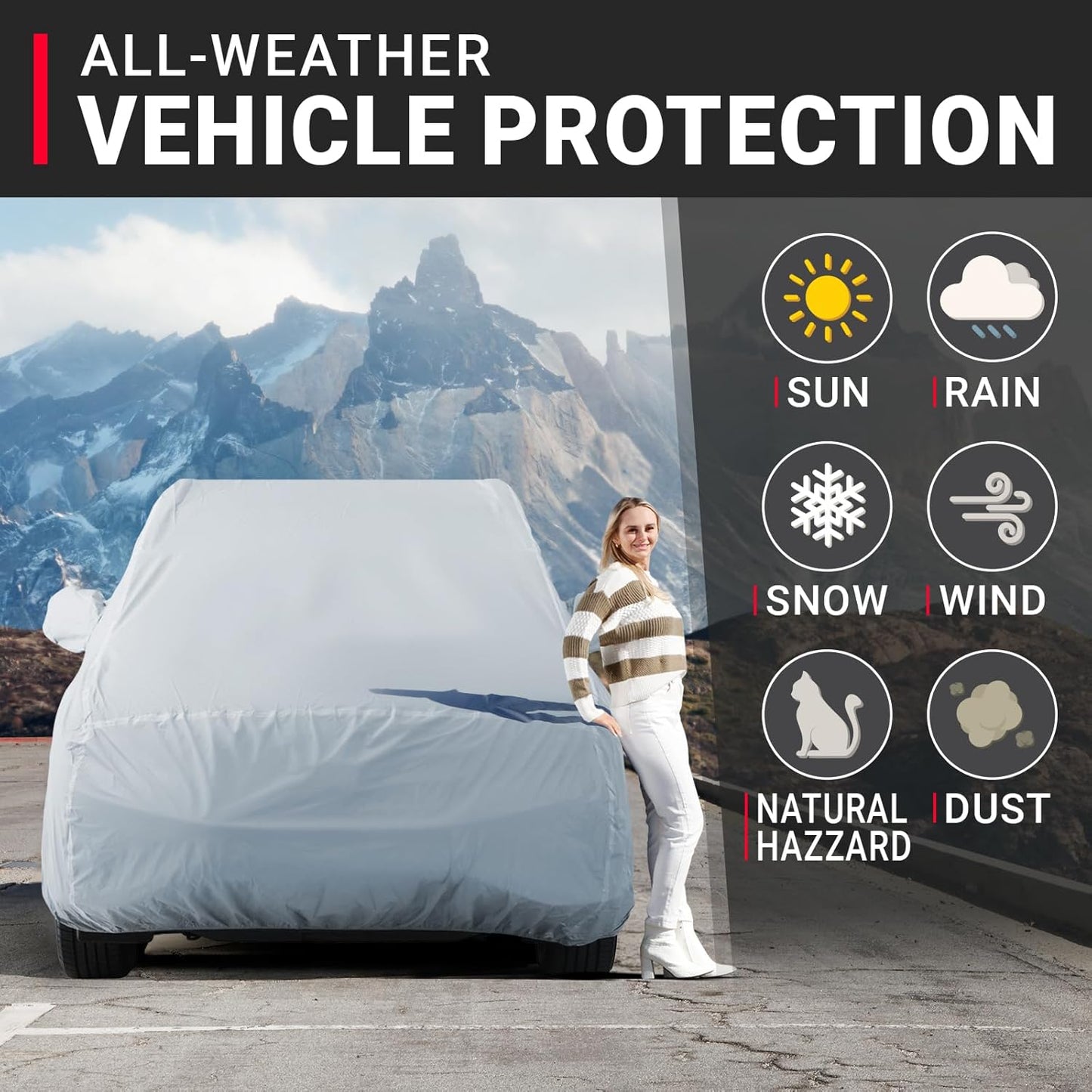 SUV Custom-Fit Car Cover for Nissan Xterra | Waterproof All Weather SUV Cover for UV, Rain, Snow, and Ice. Premium Quality, Suitable for Both Indoor and Outdoor Use. (Year Fits 2000-2015)