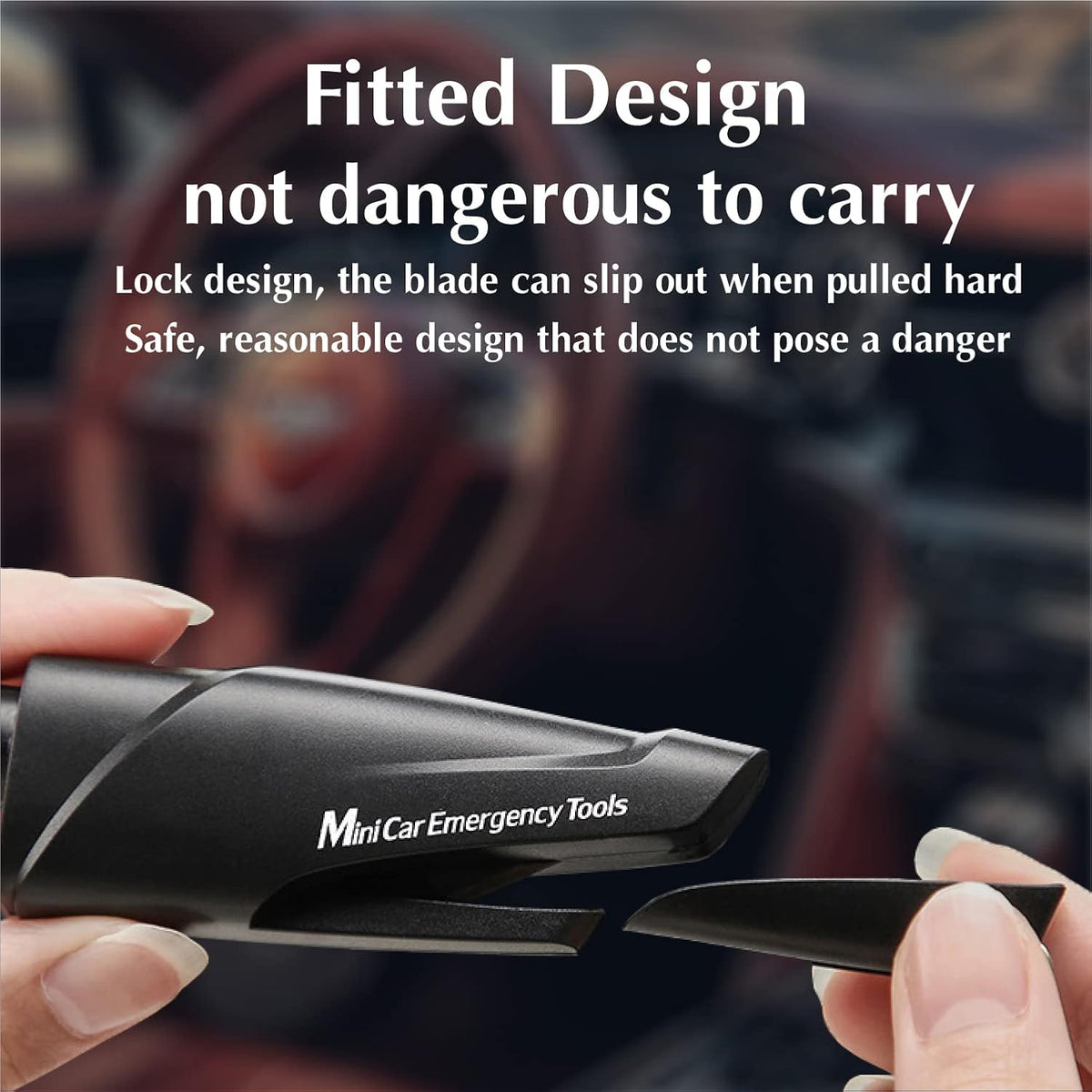 4-Pack Car Window Breaker Keychain Seatbelt Cutter, 3-in-1 Glass Breaker and Seat Belt Cutter, Car Emergency Escape Tool with User Manual for Land and Underwater