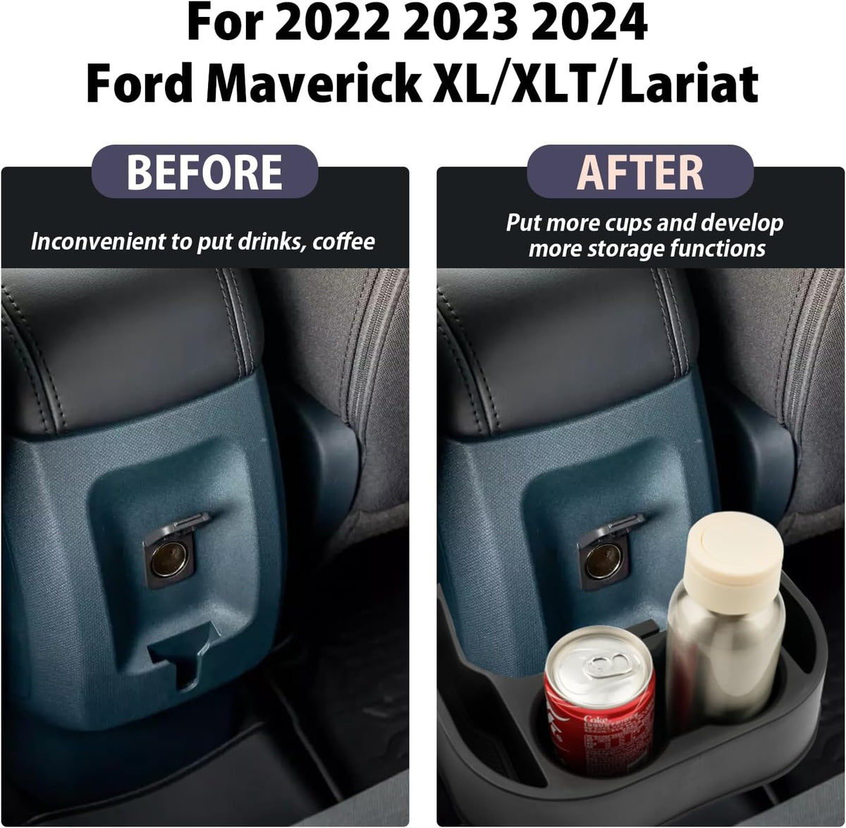for 2022 2023 2024 2025 Maverick Accessories Cup Holder Expander Insert Organizer Water Bottle Expander Drink Holders 2024 2025 Maverick Seat Rear Cup Holder