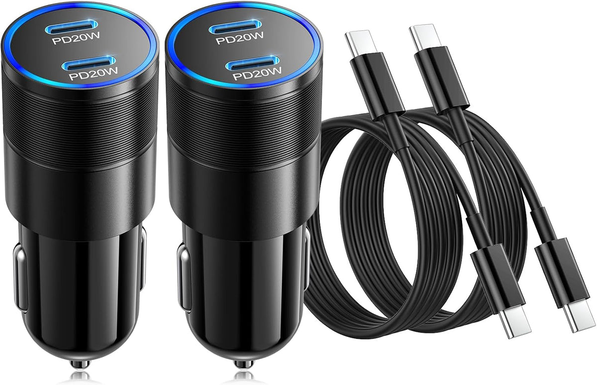 USB C Car Charger 40W,OKRAY Dual USB Type C PD3.0 Fast Charging Car Charger