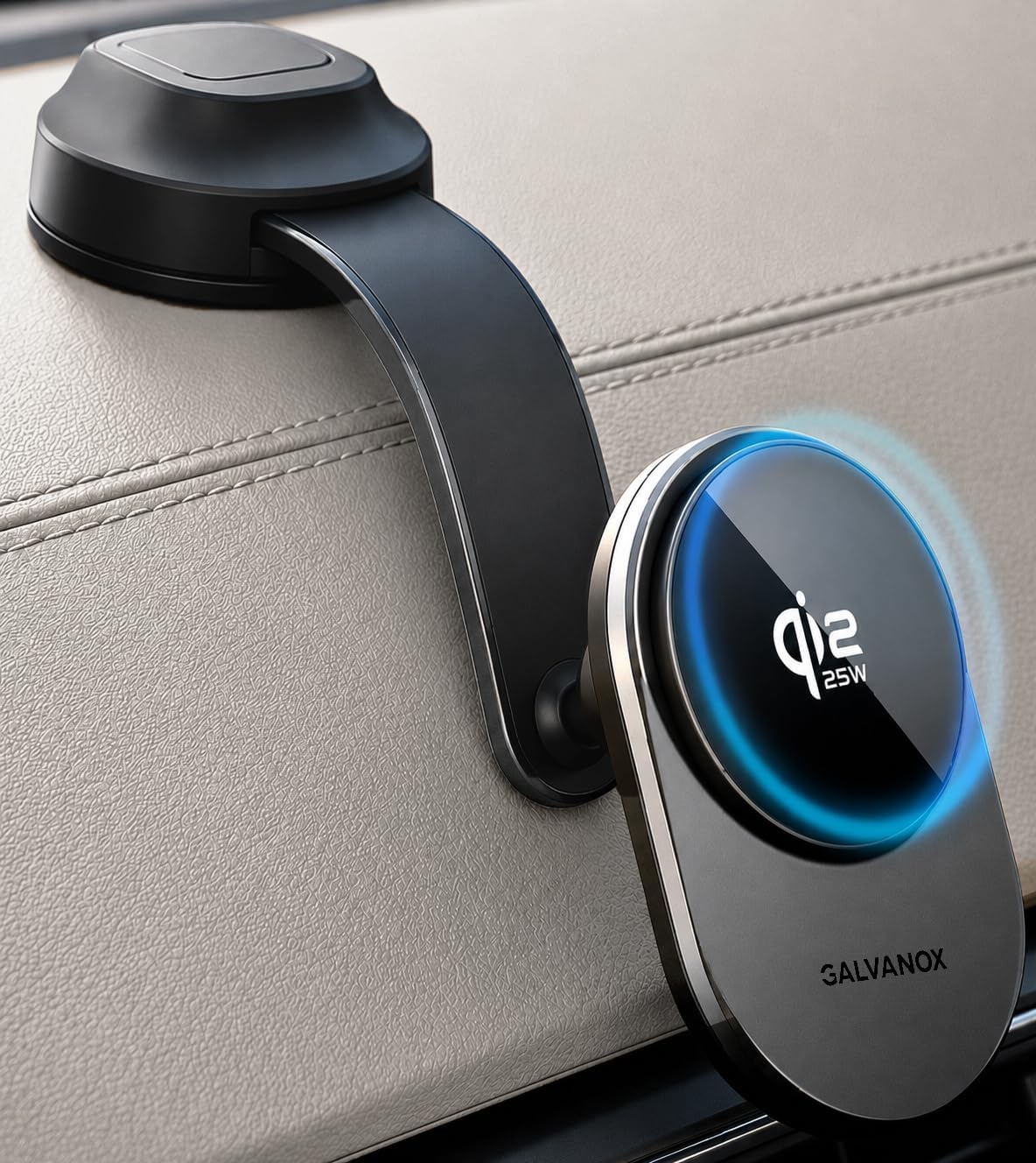 Qi2.2 Certified Wireless Car Mount Charger, 25W Magnetic Fast Charging
