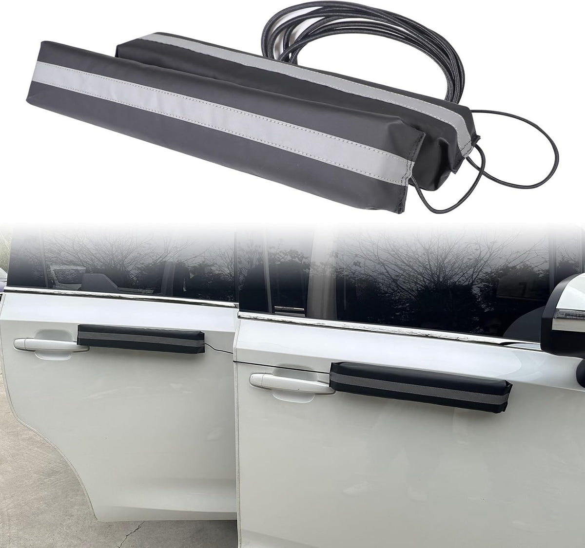 Winunite Removable Magnetic Car Door Dent Protector Black(Pack of 2)