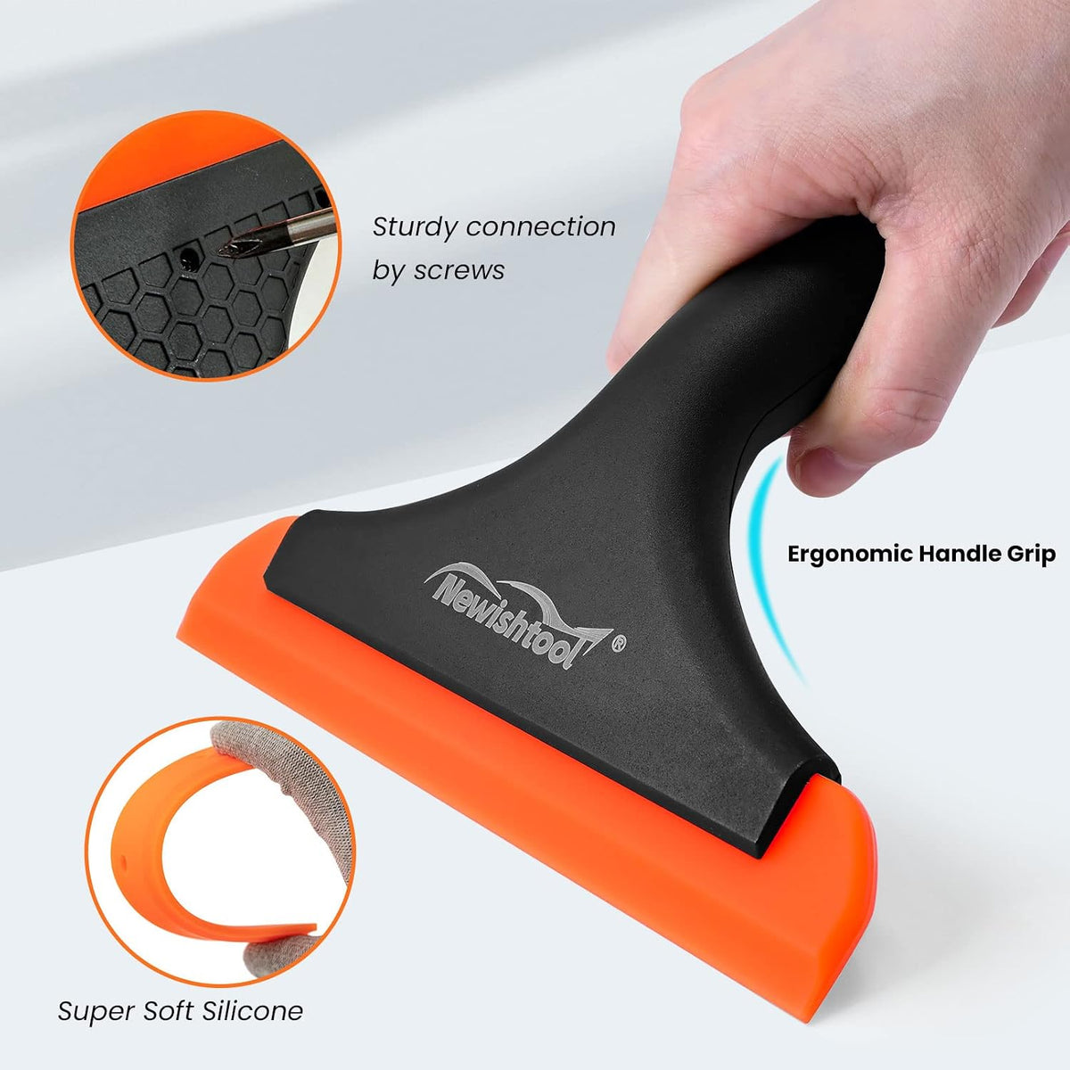 NEWISHTOOL Window Tint Tool Small Squeegee Bathroom Shower Squeegee, 3-Pack