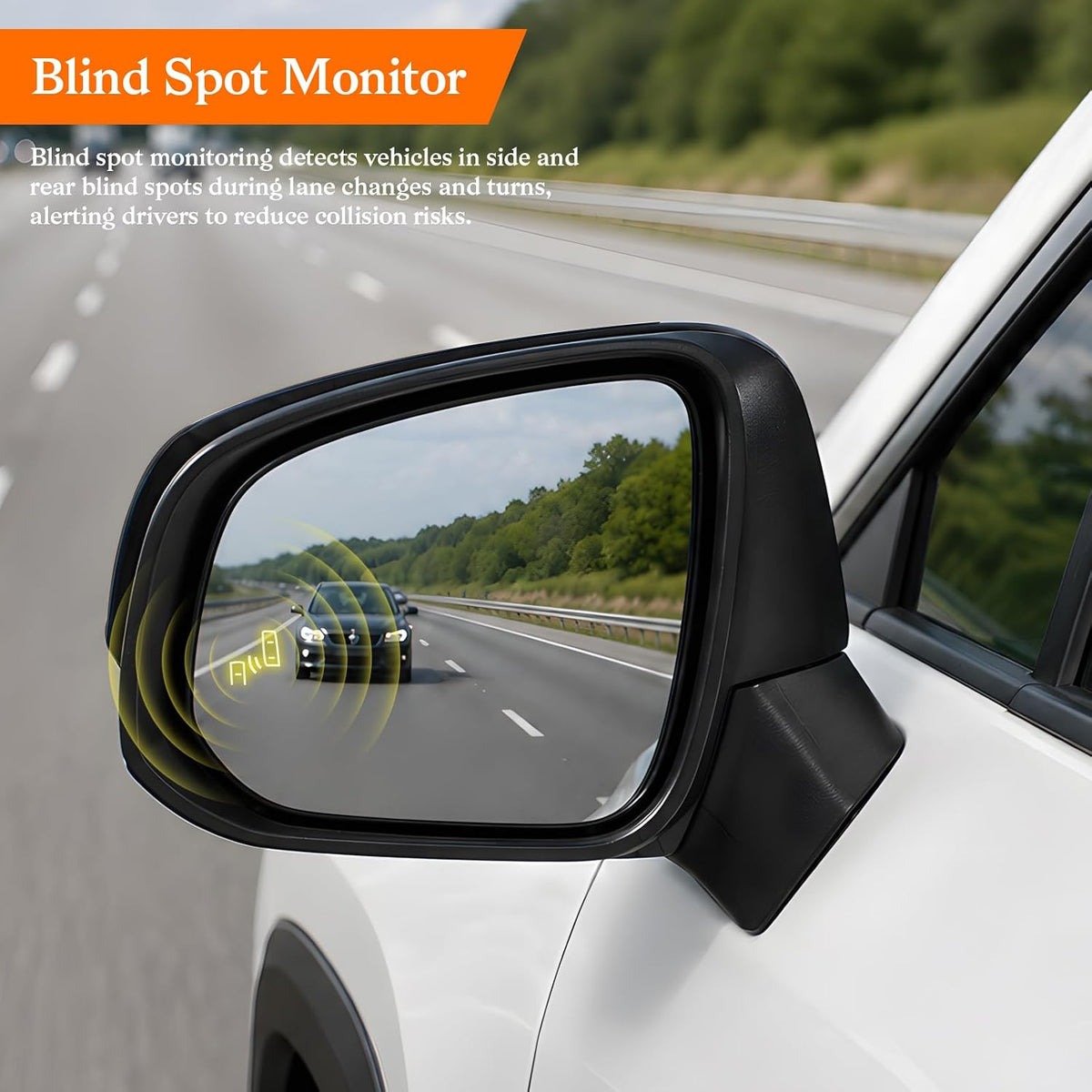 Left Driver Side Mirror Replacement Fit for 2019-2024 Toyota Rav4 8 Pins