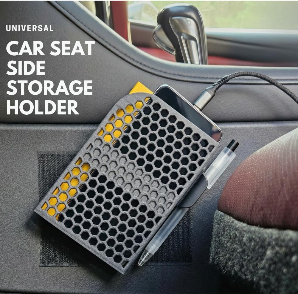 Car Organizer Car Console Organizer, Upgraded Car Seat Side Storage Holder, for Cell Phone Power Bank,3.5"x5.5" Field Notes Notebook with Pen Holder, Fit Car Truck SUV RV