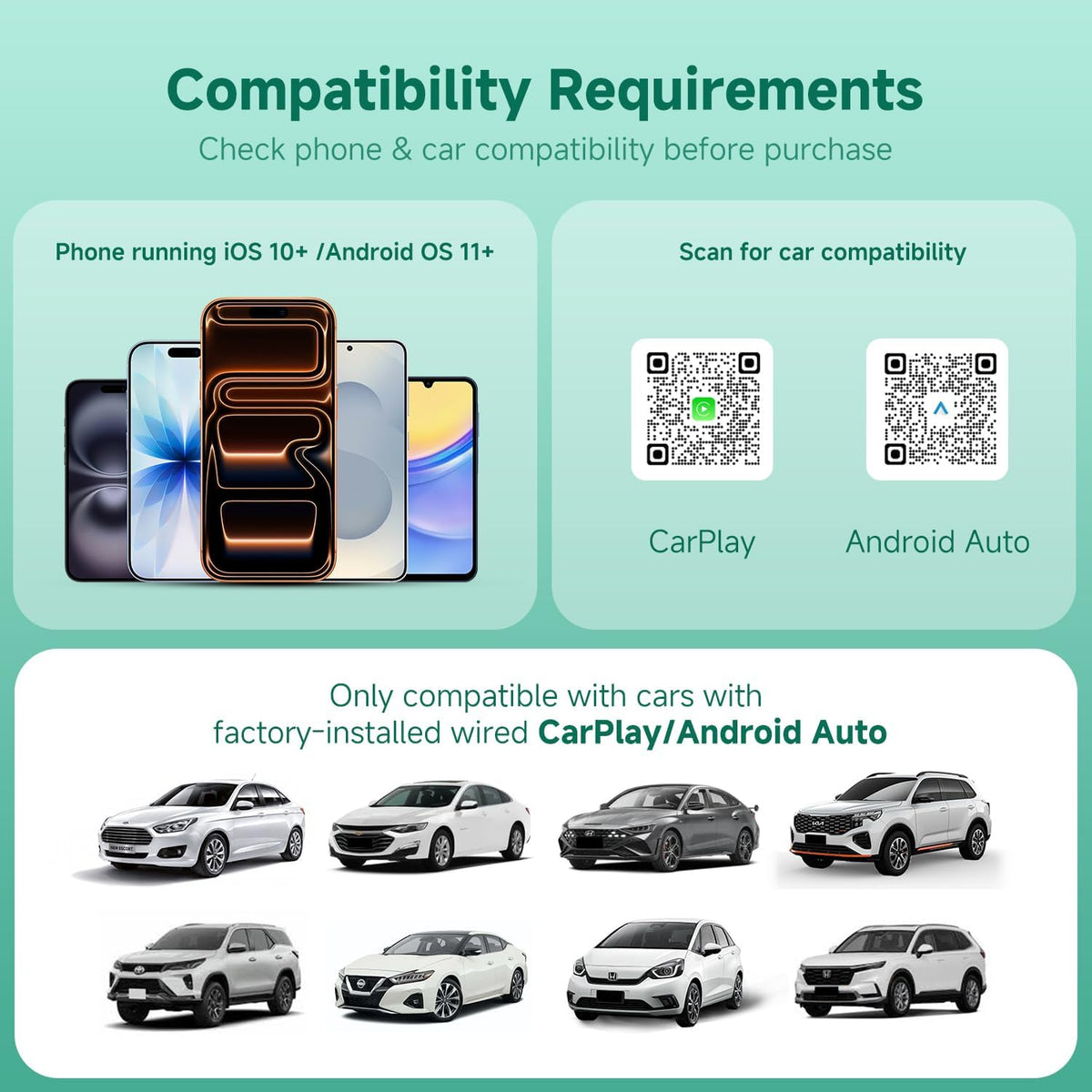 M1 C Wireless CarPlay Android Auto Adapter Native USB-C Direct Plug