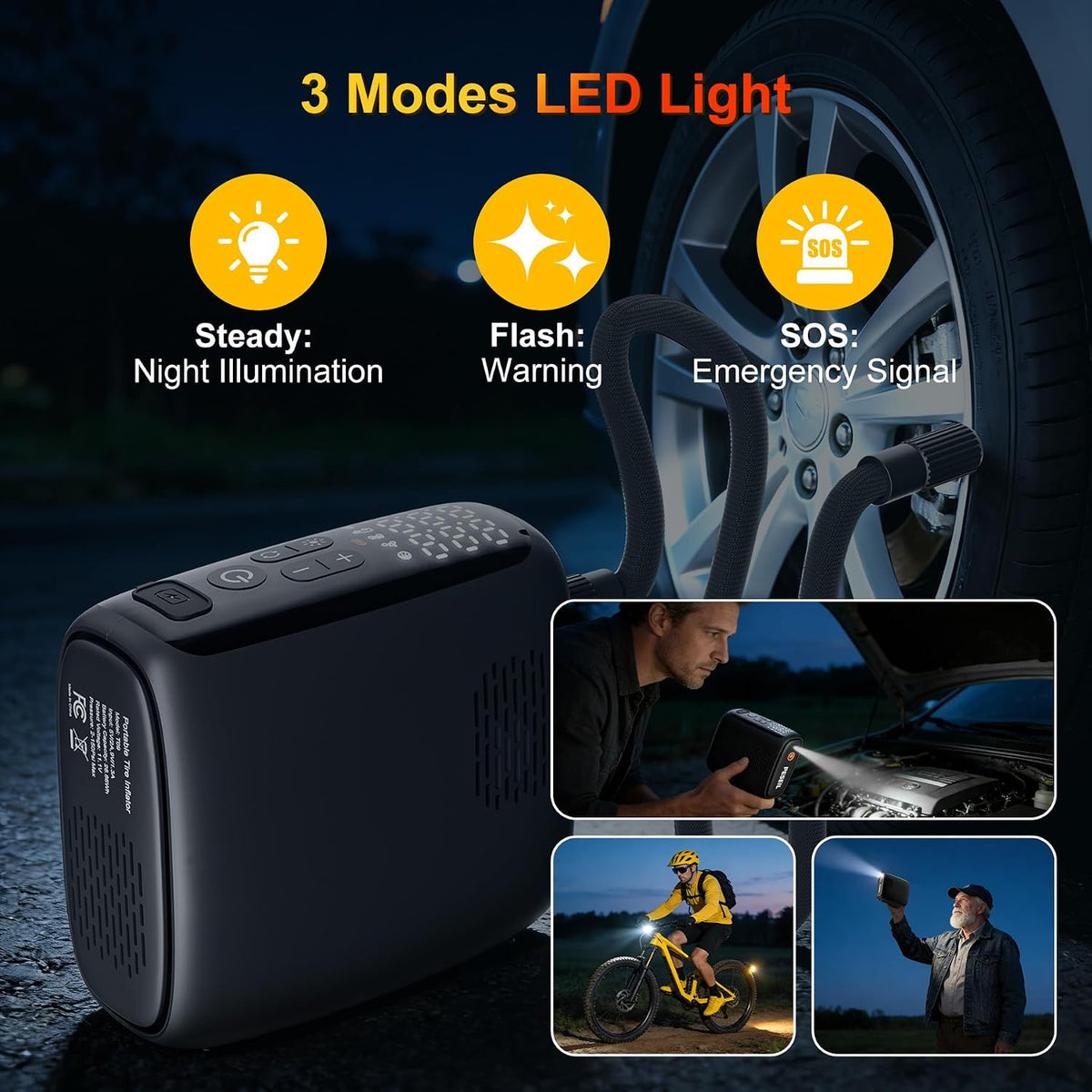 2026 Tire Inflator Portable Air Compressor [40L/min 200% Faster] Inflation
