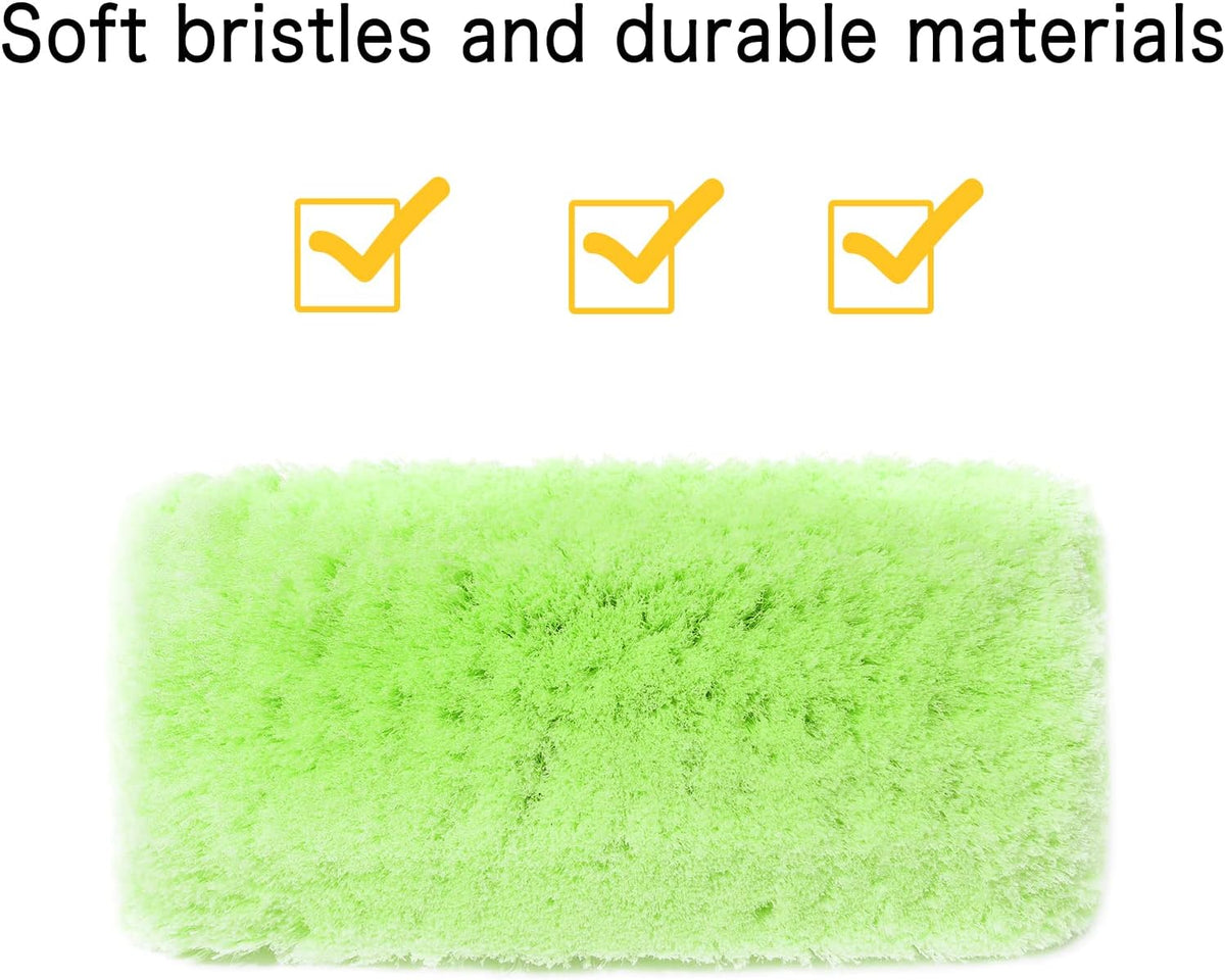Forgrace 12" Car Wash Brush with Soft Bristle Auto RV Truck Boat Camper Car Exterior Washing Heavy Duty Tri-Level Dip Green