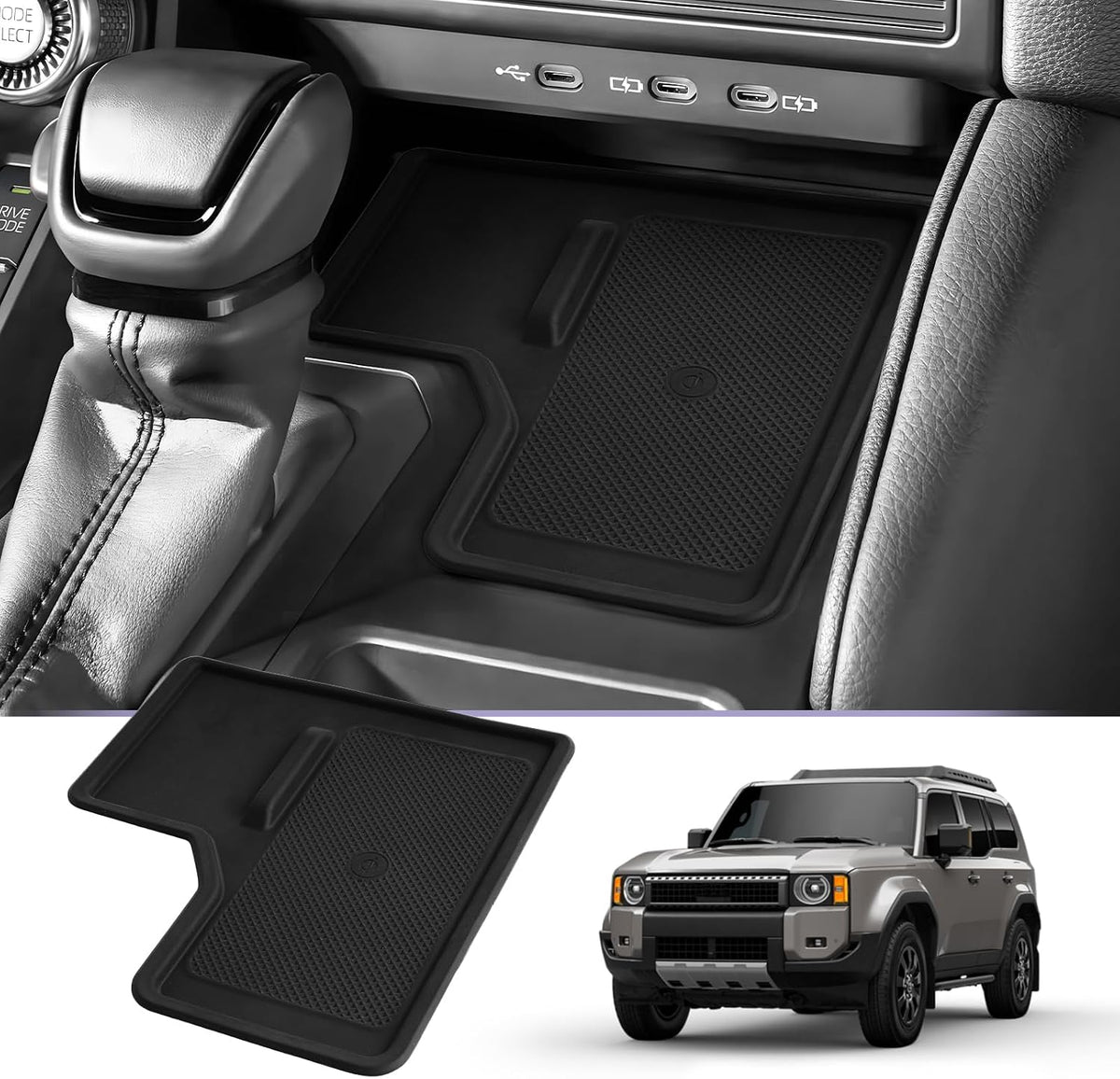 LUWU Prius XW30 Center Console Organizer for 2010 2011 2012 2013 2014 2015 Prius Accessories Armrest Console Storage Box Glove Organizer Tray ABS Material (Black)
