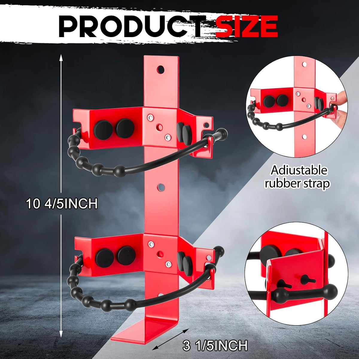 RattanView 4 Pcs Fire Extinguisher Bracket, 2.5 Lb and 5 Lb, Red