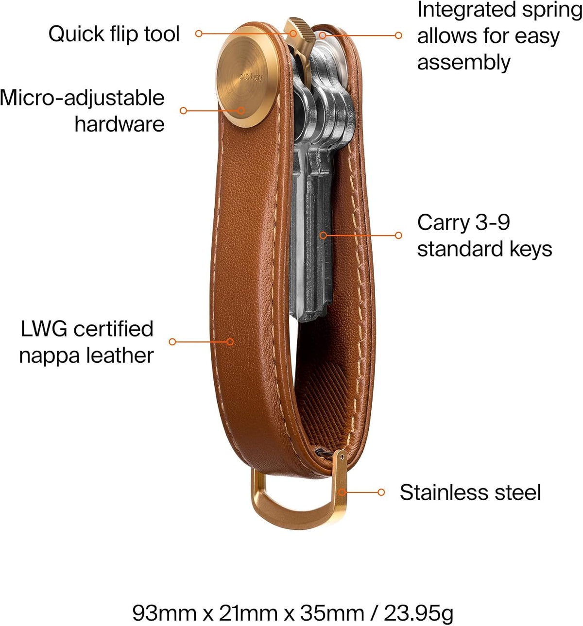 Orbitkey Key Organizer Pro - Leather