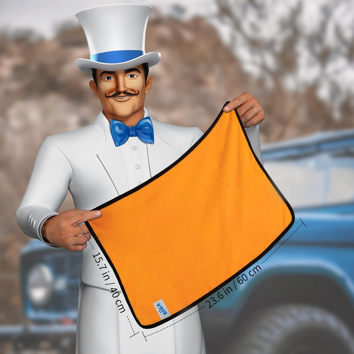 MR.SIGA Professional Microfiber Towels for Cars, Scratch Free, 12 Pack