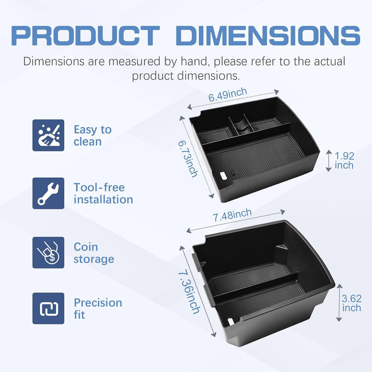 EDBETOS Double-Layer Center Console Organizer for 2025 2026 Hyundai Tucson