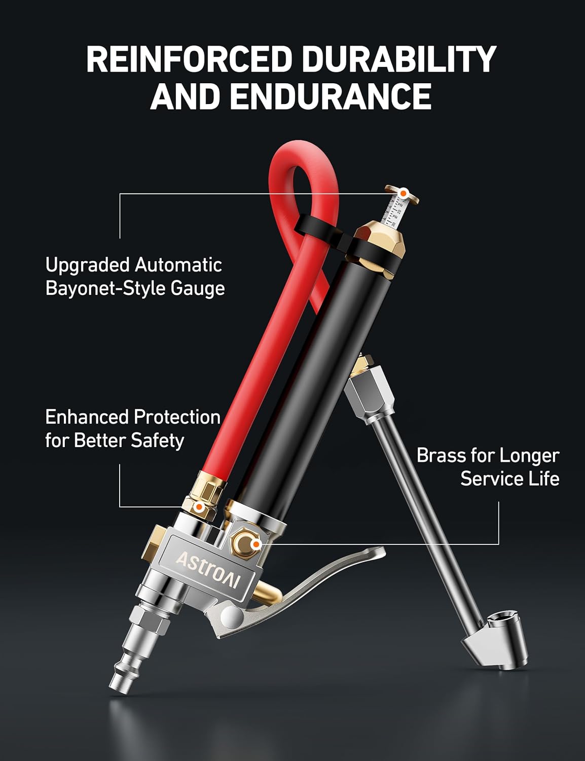 AstroAI Digital Tire Pressure Gauge with Inflator& T3 Heavy-Duty Tire Pressure Gauge with Inflator