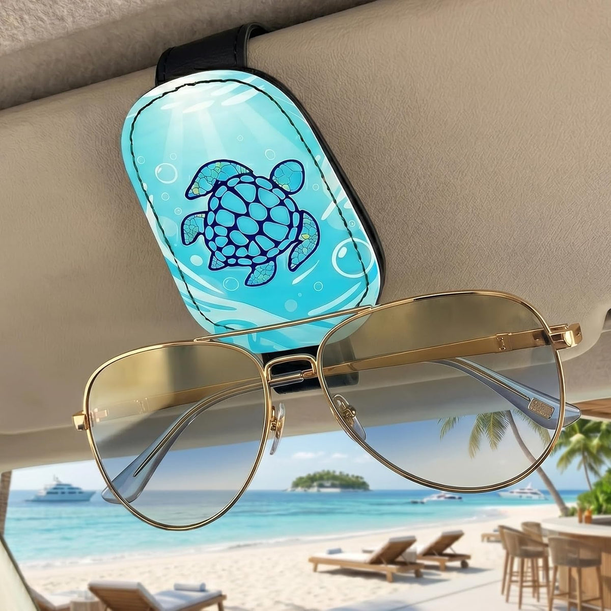 Owl Car Sunglasses Holder Universal Magnetic Visor Accessories