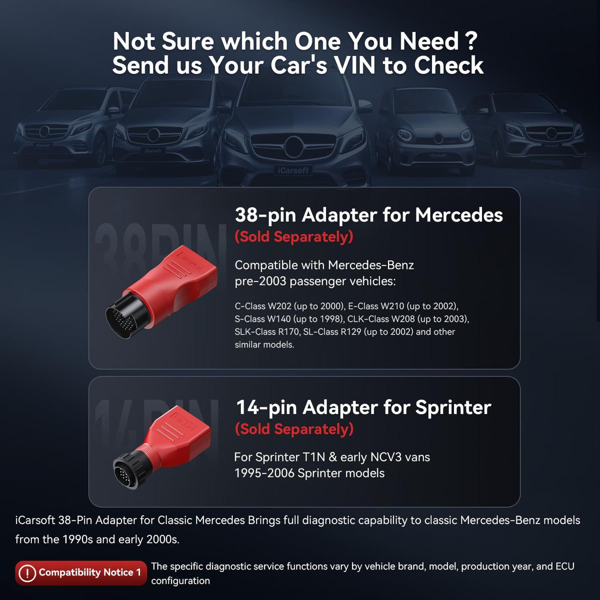 iCarsoft MB V2.0 Full System Diagnostic Scan Tool for Most Mercedes Benz from 1996-Present OBD2 Scanner 9 Reset AutoVIN Free Update Car Code Reader with Battery Test CAN FD 15 Languages Plug-and-Play