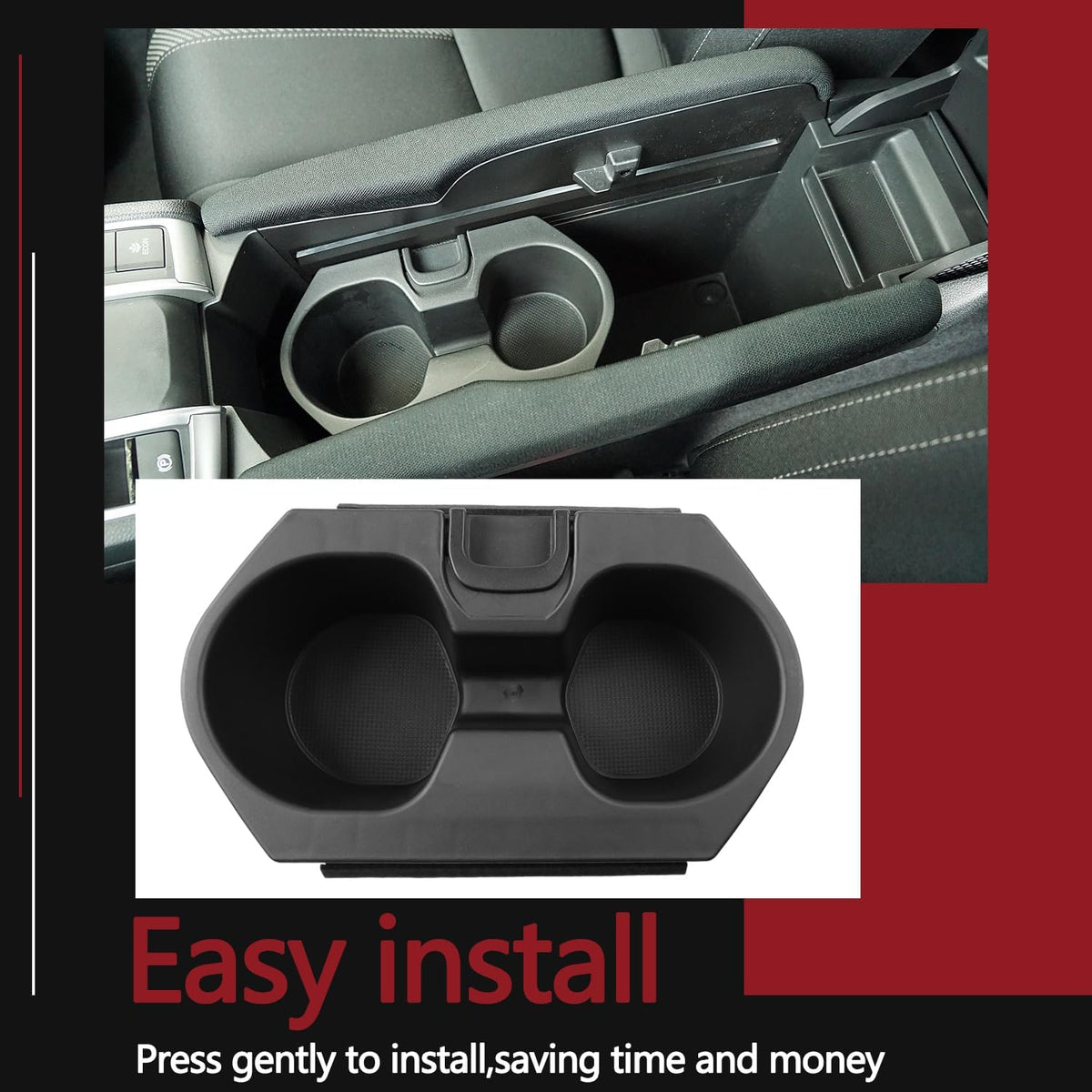 Cup Holder Insert Accessories for Honda Civic 2016-2021