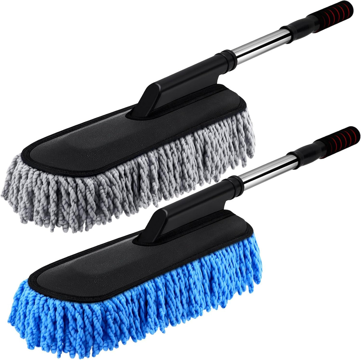 2 Pack Microfiber Car Duster Exterior Scratch Free, Blue Gray