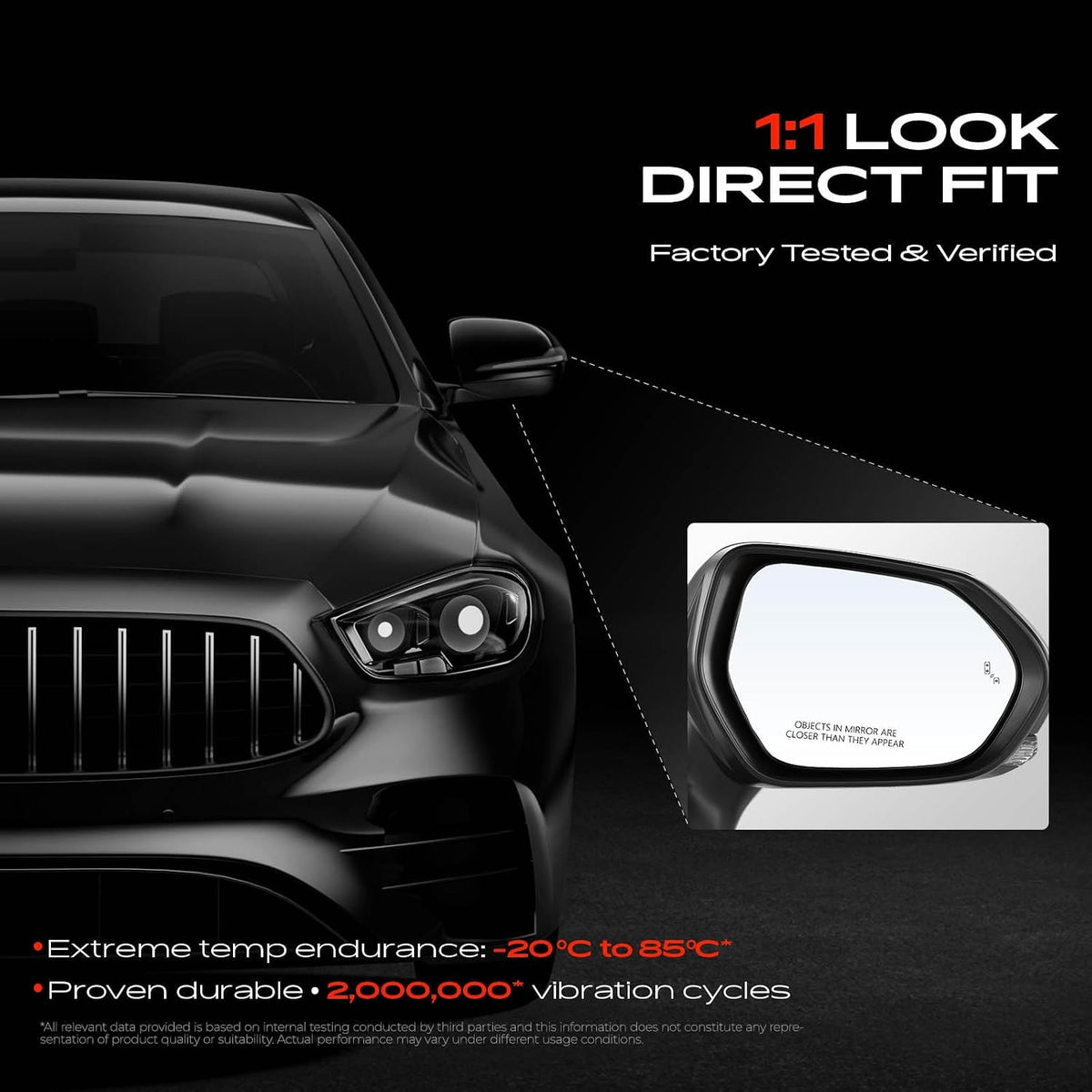 A-Premium Passenger Side Power Door Mirror Compatible with Toyota