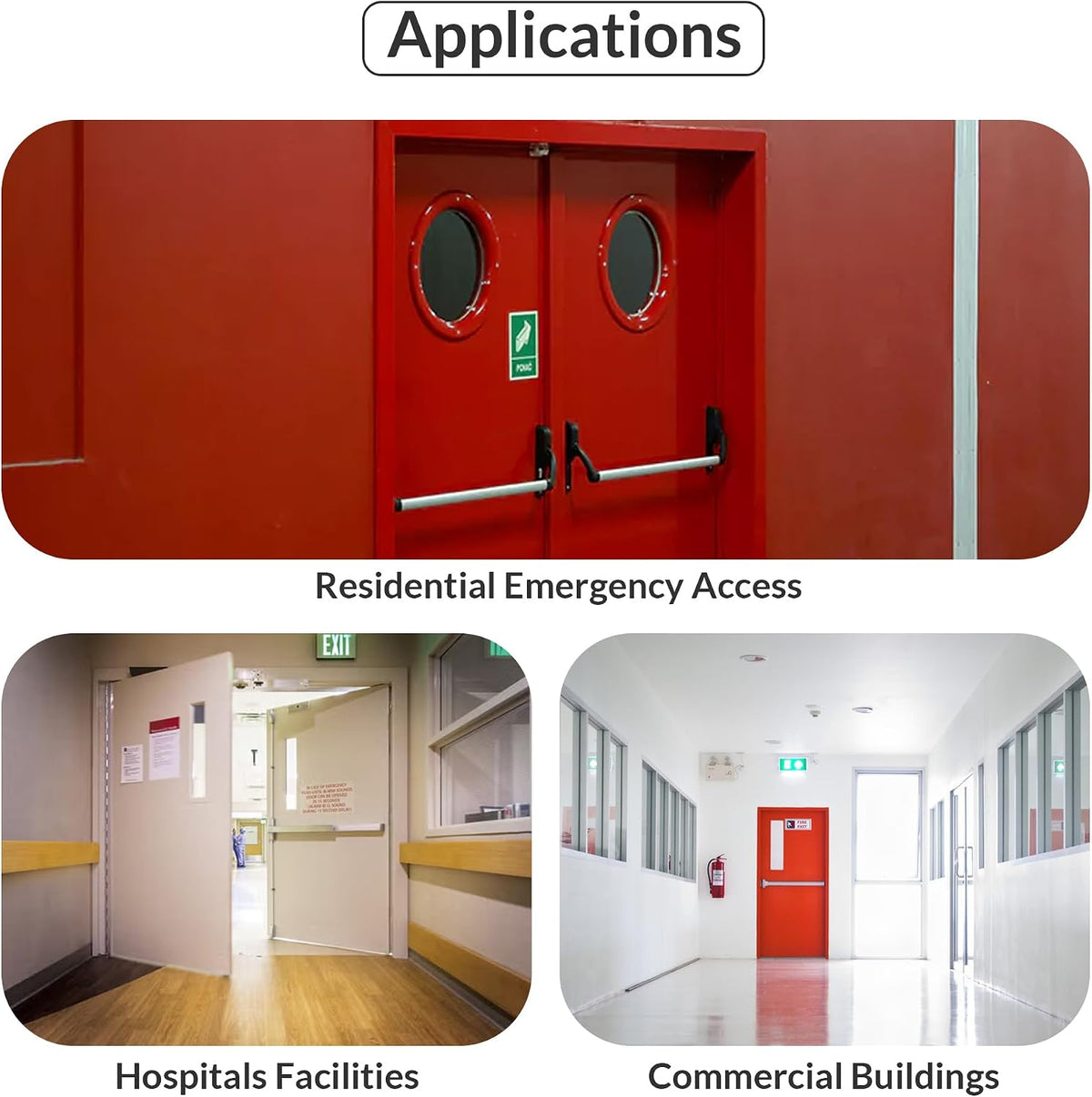 FHC Emergency Access Tool, Stainless Steel Material, Stainless Steel Finish, Universal Door Unlock Design, Rubber Grip Sleeve for Service and Maintenance Applications