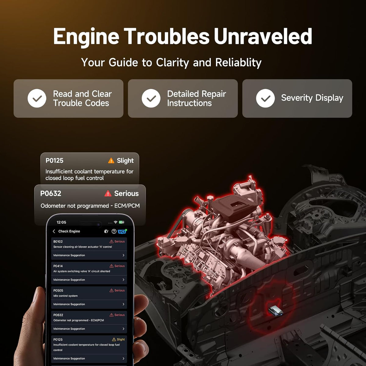 TOPDON Carpal OBD2 Scanner Bluetooth - All System Diagnostic Tool with AI