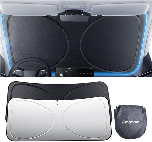 Windshield Sun Shade for Sedans, SUVs & Trucks, Fit for Toyota, Chevr, Honda, Ford & More | Multi-Layer UV Block & Heat Insulation | Keeps Car Cool & Protects Interior, S(59" L x 29" W)