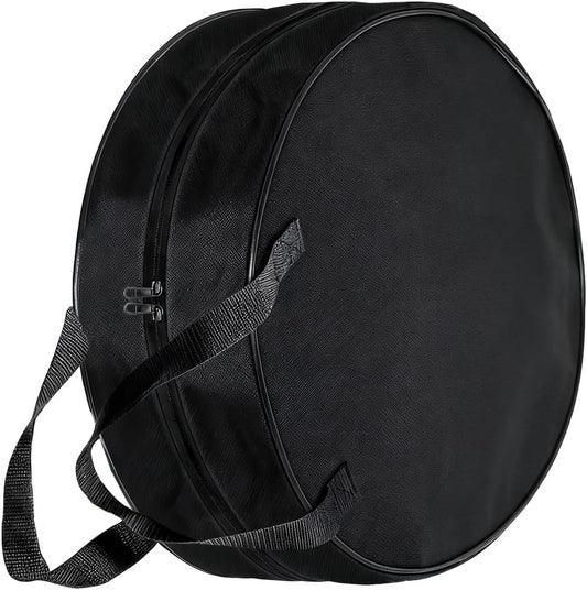 Craedli 16 Inch Round Cable Organizer Bag, 600D Oxford Waterproof Jumper Cable Storage Bag, Universal EV Charging Cord Cables Management Storage Organizer for RV Sewer Pipe, Electrical Cords (Black)