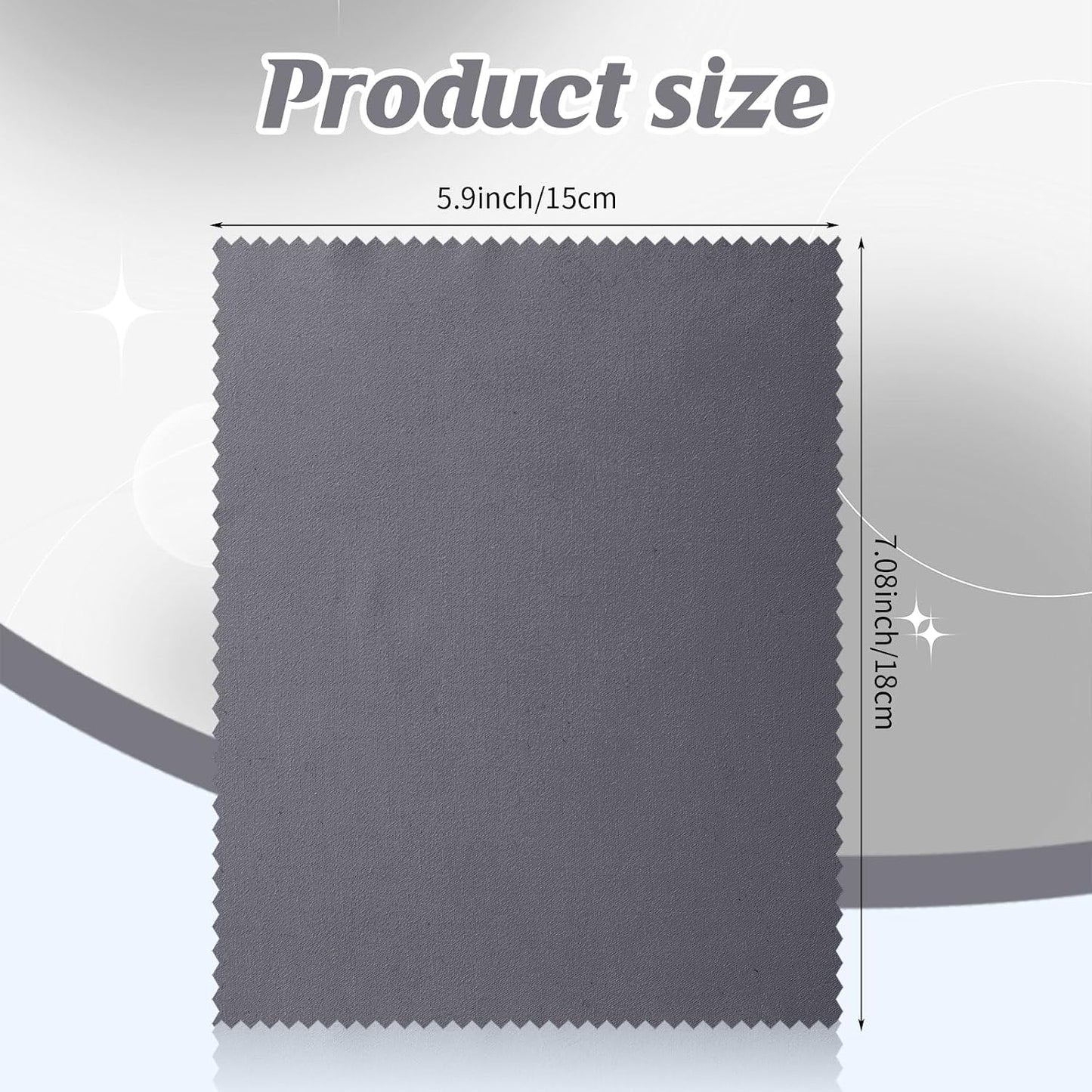 Treela 200 Pcs Microfiber Glasses Cleaning Cloth 6 x 7'' Eyeglasses Cleaner Wipes Lens Screen Cleaning Cloth for Glasses, Cameras Lens, Cell Phone, LCD TV Screens, Laptops, Tablets(Dark Gray)