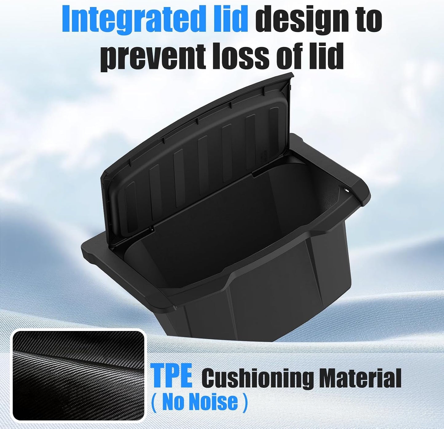 2026 Upgrade Rear Center Console Organizer for Tesla 2025-2026 Model Y Juniper Accessories, Partitioned Storage & Stable Installation, Seat Backseat Storage Trash Can Bin for Tesla Model Y Juniper