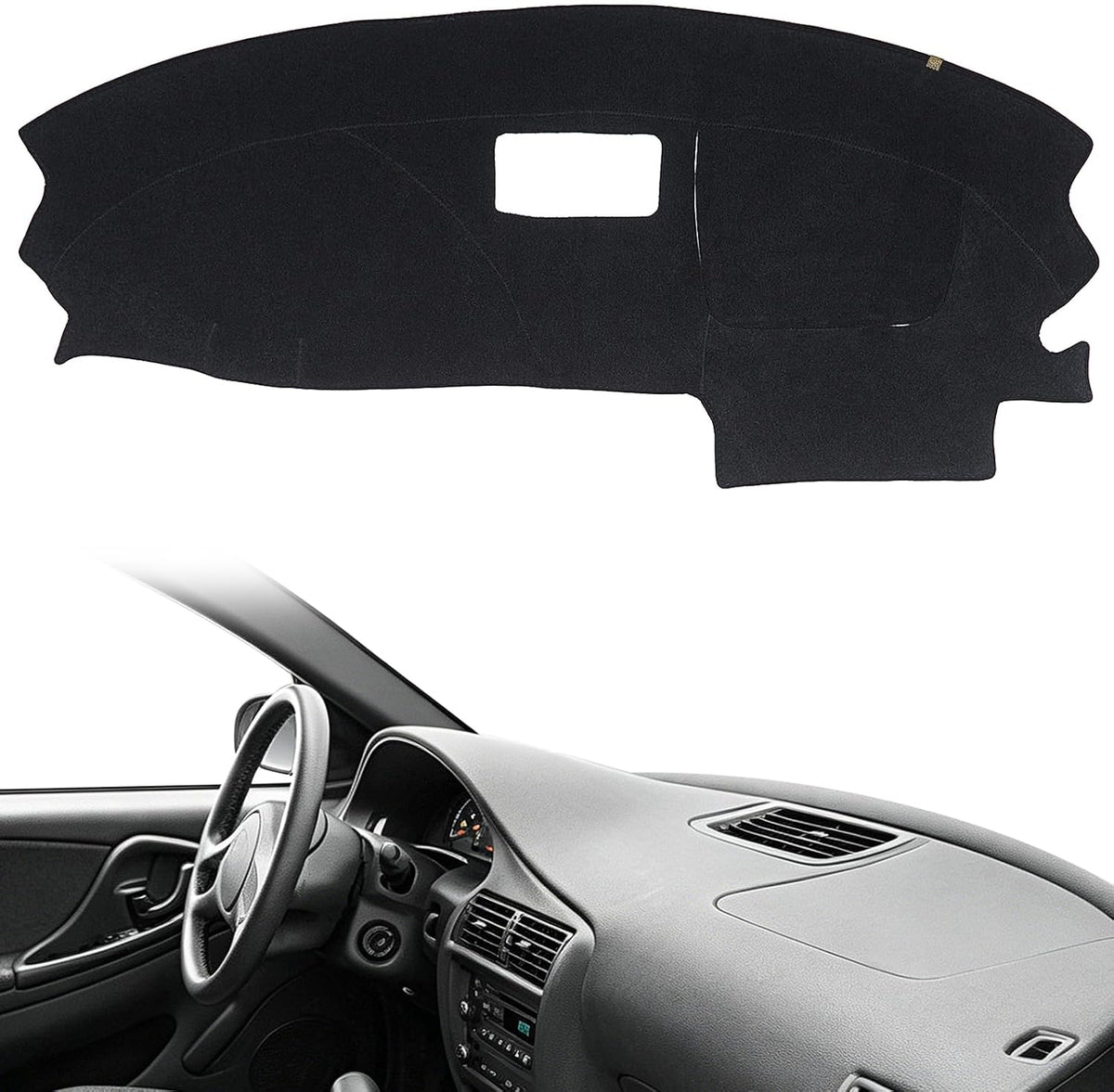 AUQDD Dashboard Cover Mat Fit for 2013 2014 2015 2016 2017 Ho-nda Accord, Black Flannel Dash Mat, Anti-Glare, Anti-Reflection, No Peculiar Smell - Fits Vehicle Without HUD Models