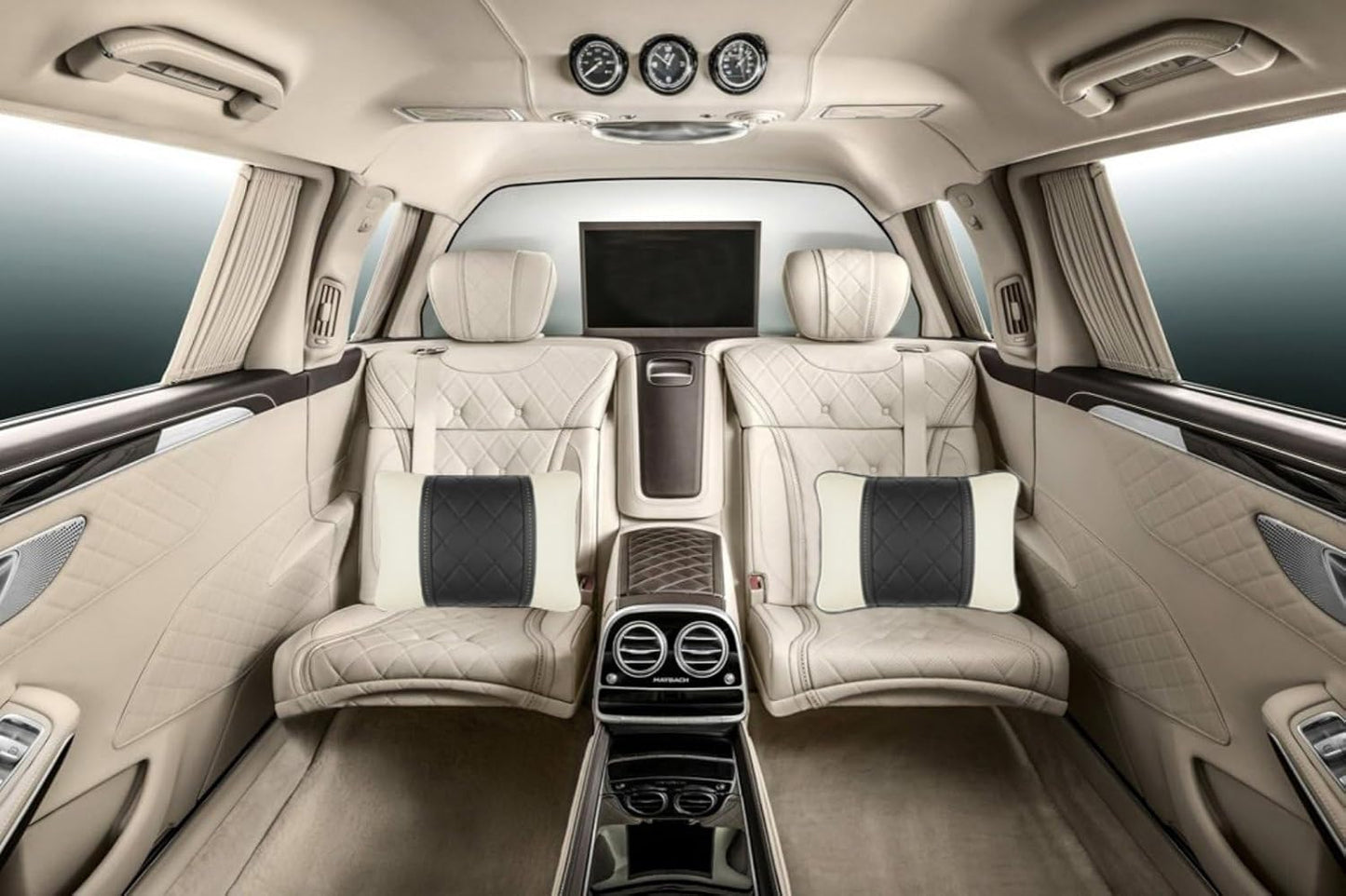 Lumbar Support Pillows for Car Automotive Seat Cushions Lower Back Pillow for Mercedes Benz Maybach S-Class Waist Pillow Car Accessories