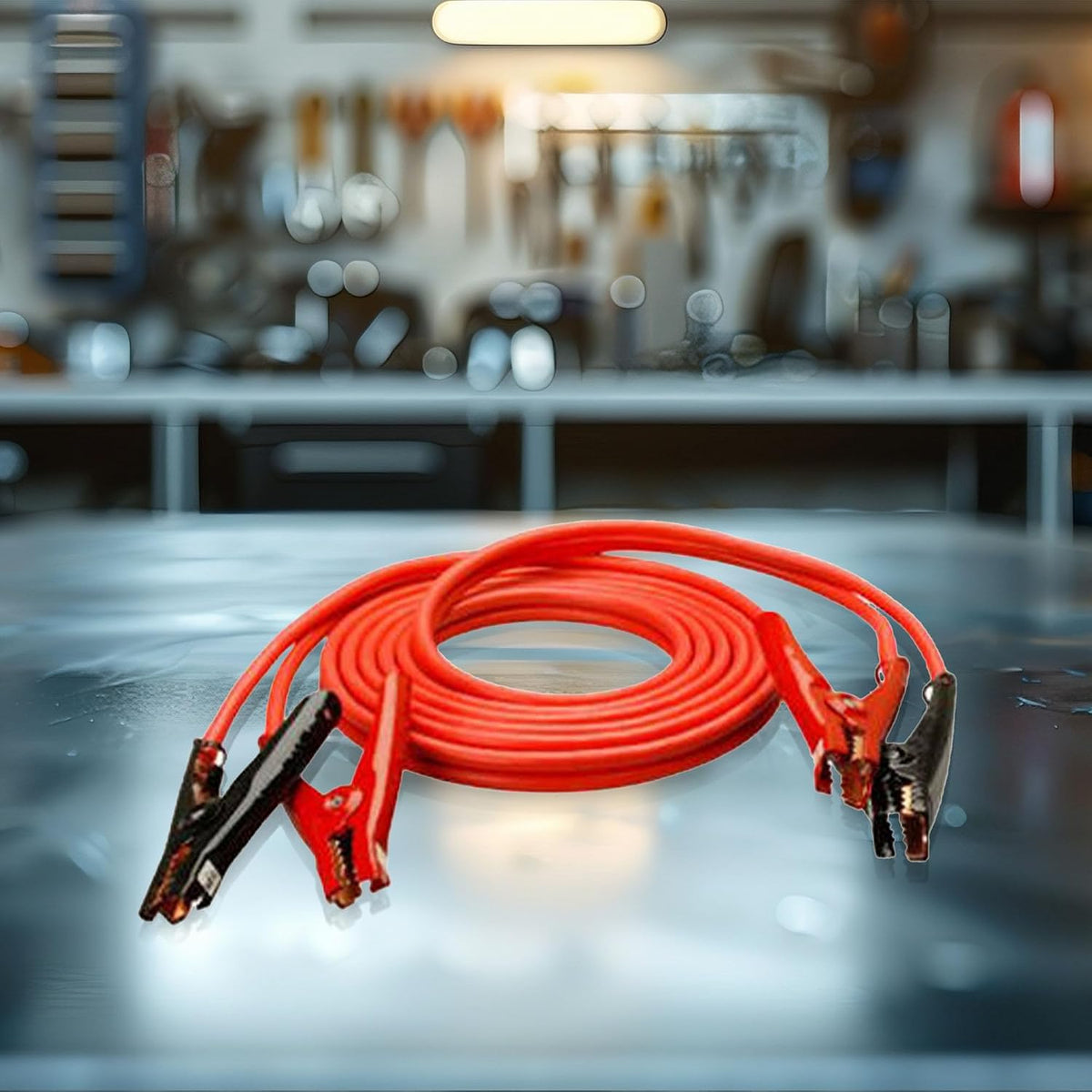 Master Mechanic Heavy-Duty Booster Cables, 4 Gauge, Red, 20 Feet