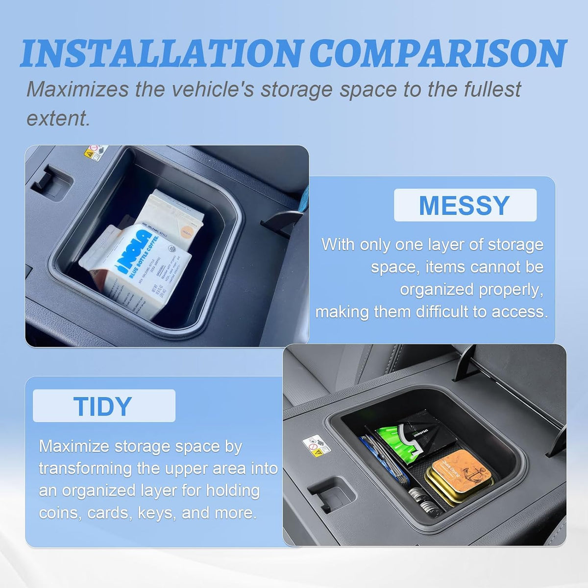 Cool Box Console Organizer Tray for Toyota Land Cruiser Prado 250 / GX550