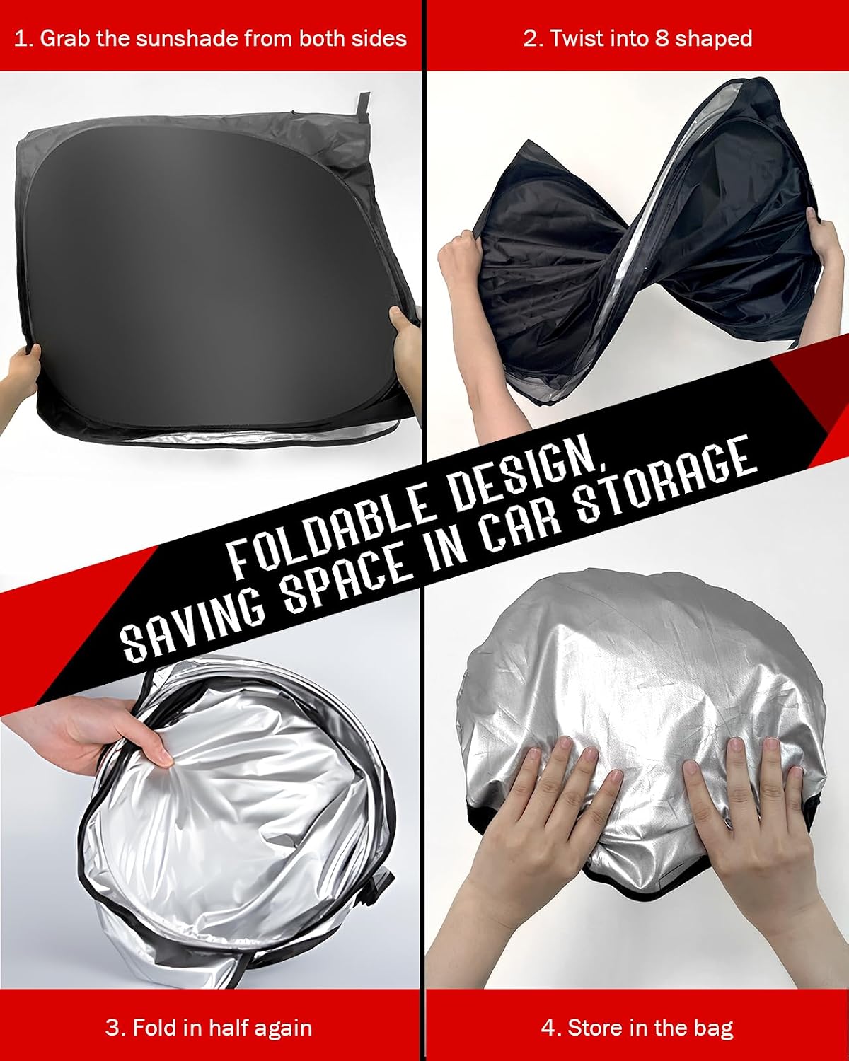 Custom Fit Windshield Sun Shade for Toyo-ta Land Cruiser 2024-2026