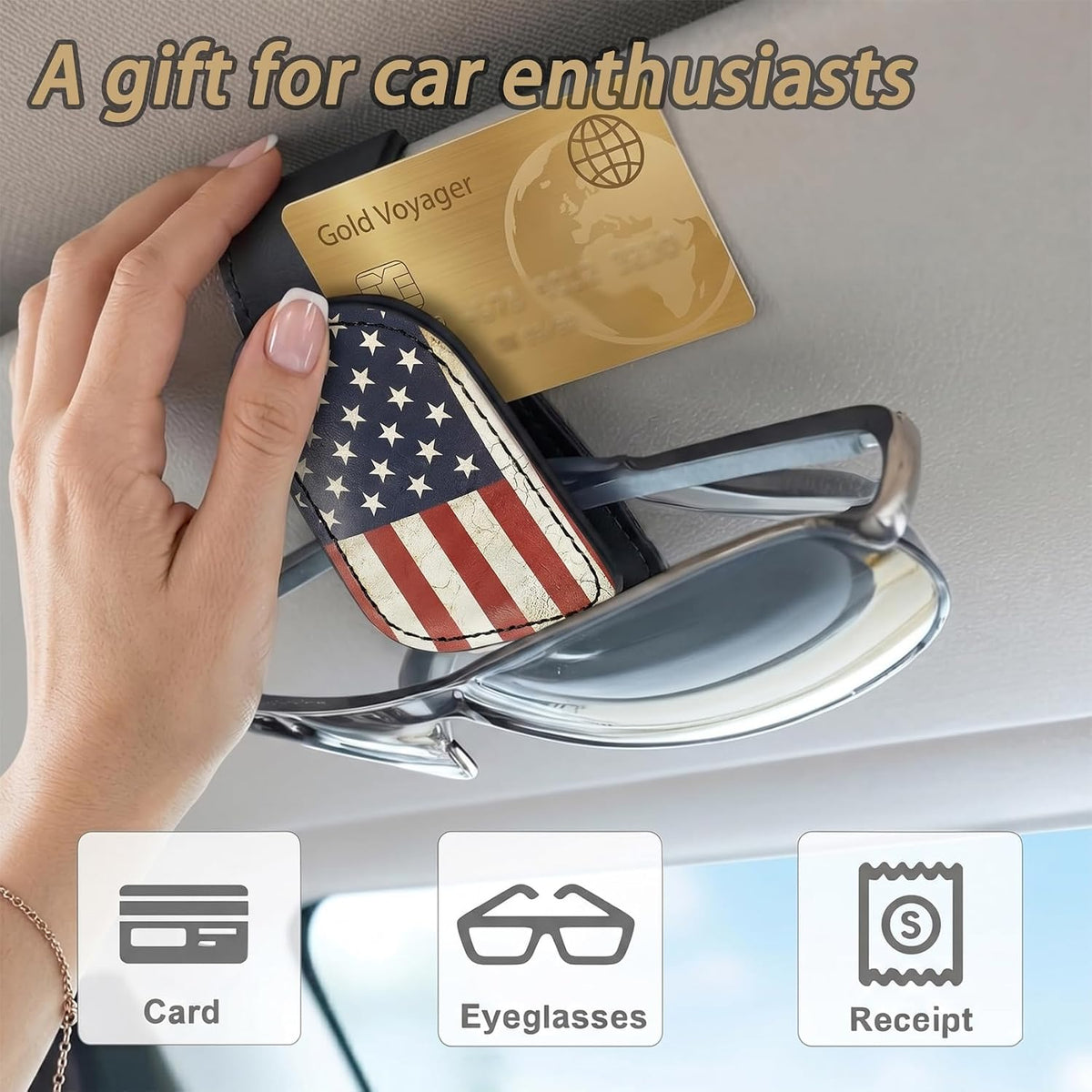 Owl Car Sunglasses Holder Universal Magnetic Visor Accessories