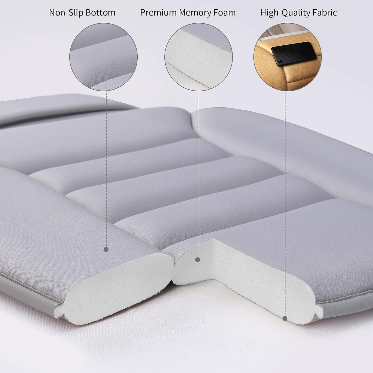 Lofty Aim Car Seat Cushion for Driving, Memory Foam Driver Seat Cushion