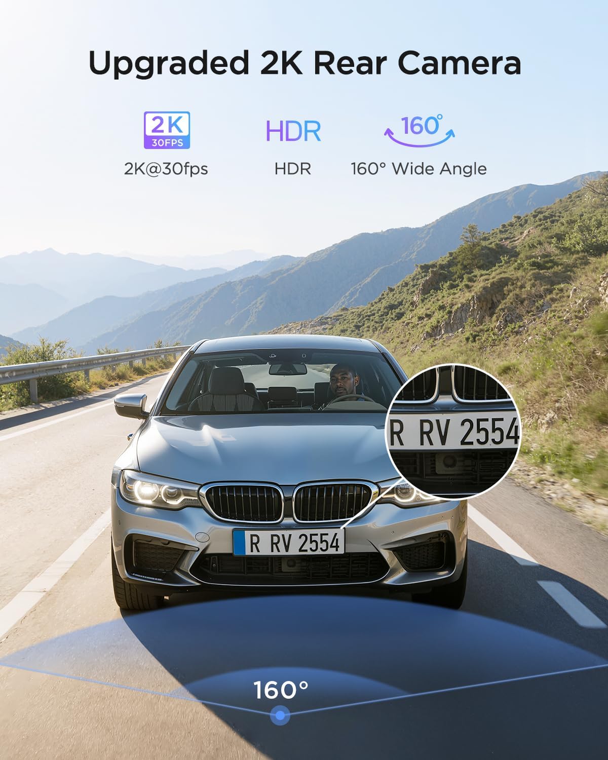 VIOFO RE200 Rear Camera for A229 Pro/Plus, 6M(19.7ft) Rear Cable Included
