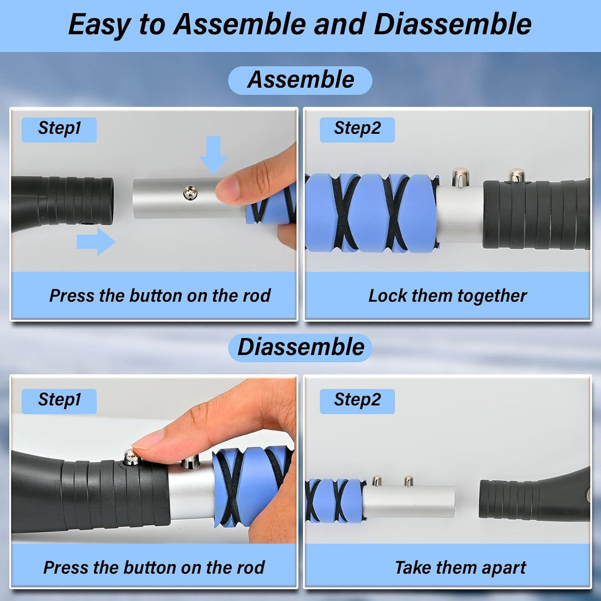 27" Snow Brush and Ice Scrapers Detachable Pivoting, Soft Bristle Head,Foam Grip, for Car,Trucks,or SUV Window & Windshield Tool (2pcs)