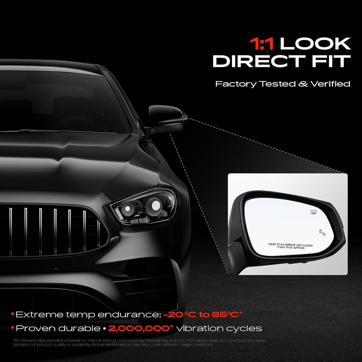 A-Premium Passenger Side Power Door Mirror Compatible with Toyota