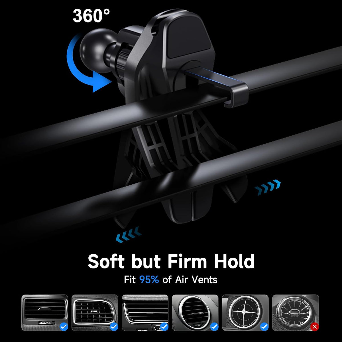 for 25W MagSafe Car Mount Charger Built-in Cooling Fan, Dashboard & Vent, Fast Charging Car Phone Holder 25W Magnetic Wireless Car Charger for iPhone 18/17/16 Series/Samsung Series
