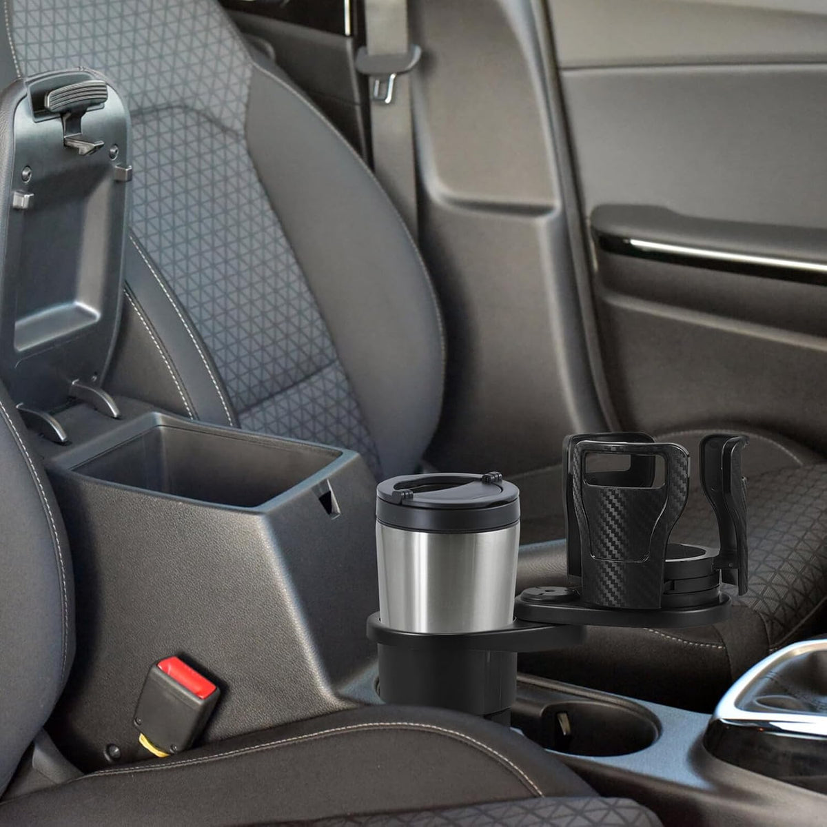 Car Cup Holder Expander Rotating Base Multi-Functional Drink Holder for Car SUV Automotive Interior Accessories Food Tray Compatible Water Bottles and Travel Use
