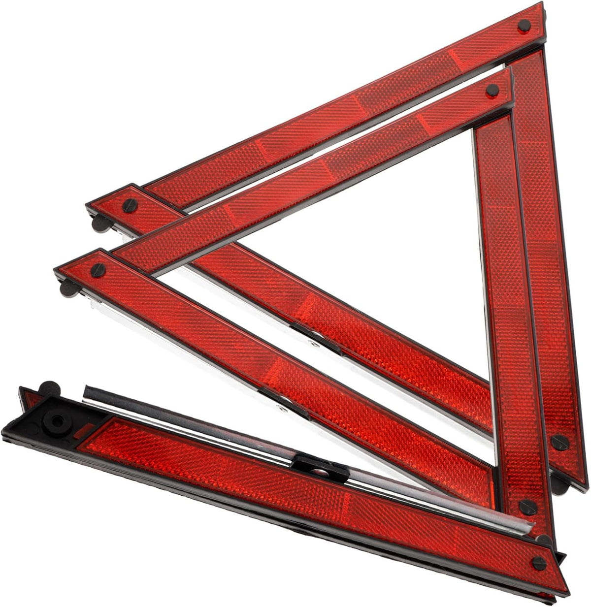 Reflective Triangle Warning Sign 3pcs ABS Frame for Road Parking