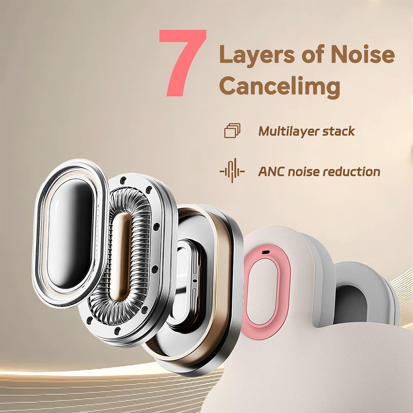 Travel Neck Pillow Noise Cancel Heat Vibration Bluetooth Music | Neck Support with Heating Vibration & Built-in Bluetooth Speaker Portable for Plane Car Travel Built-in Audio for Daily Rest