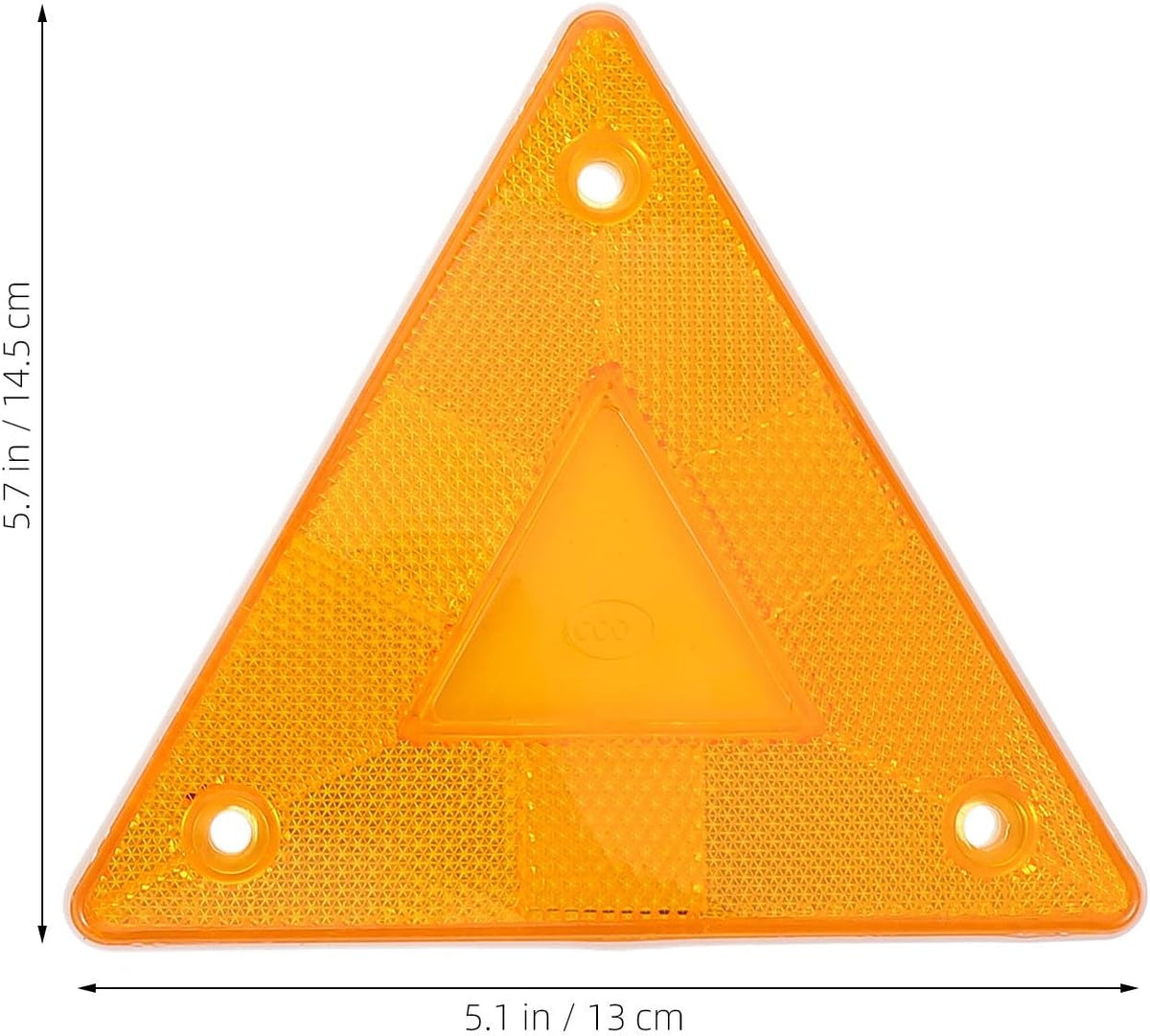 NUOBESTY 10pcs Plastic Reflective Triangle Safety Sign for Rear Bumper