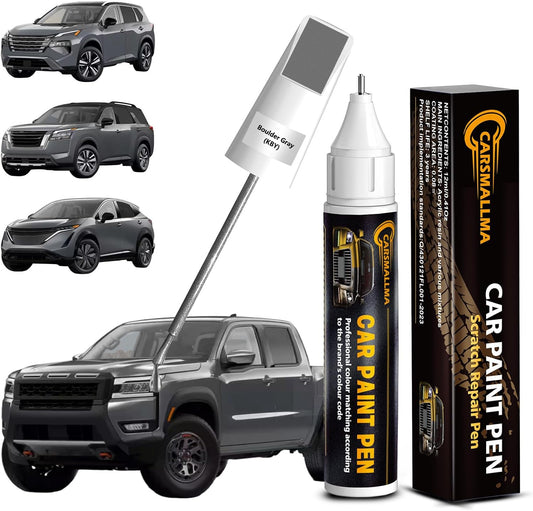 KBY Boulder Gray Car Touch Up Paint for Nissan, Color Accurate Car Paint Scratch Repair Pen Kit Quick &amp; Easy Fix Vehicle Chips and Automotive Nicks Scuff