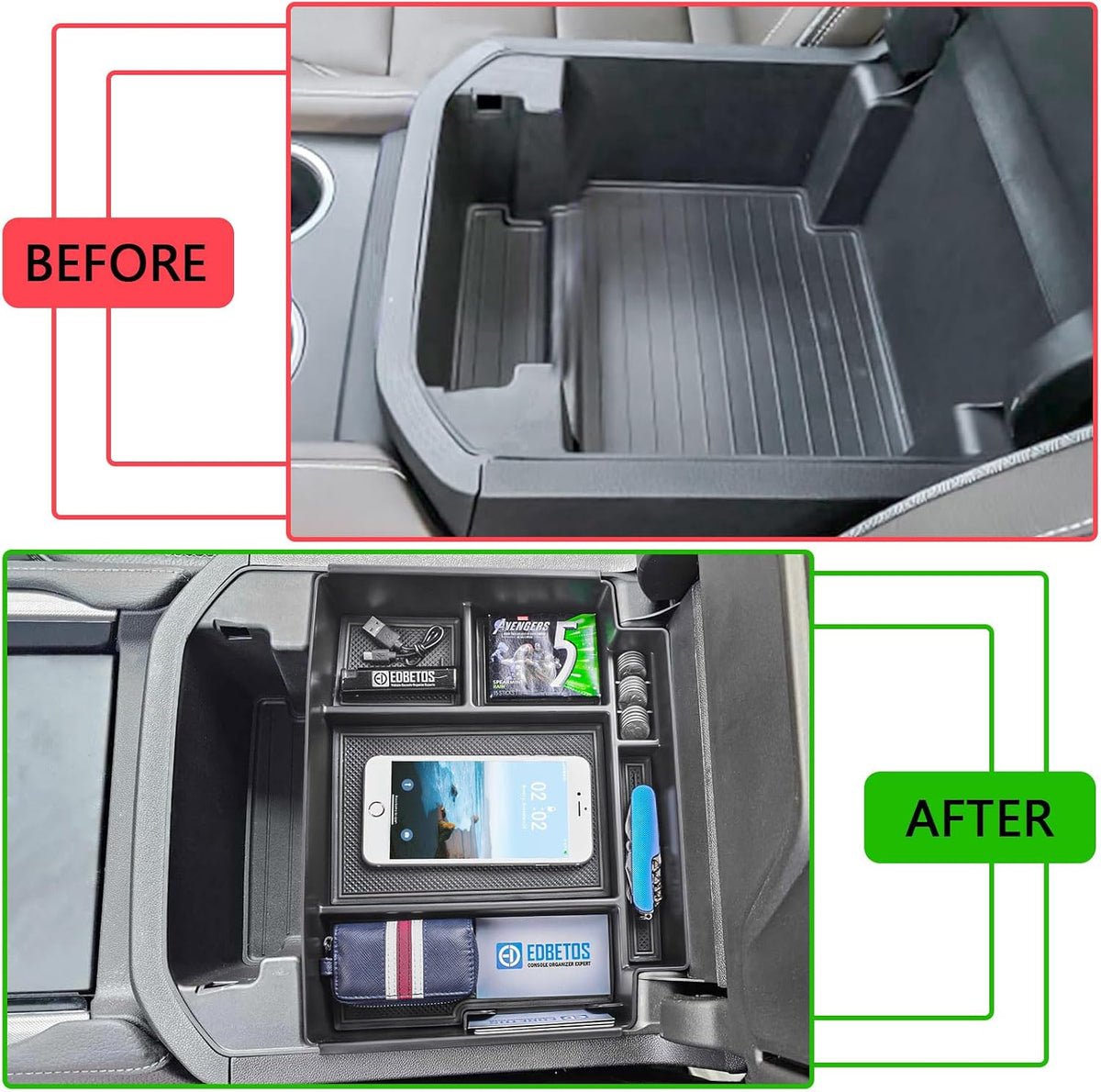 Center Console Organizer for 2021-2026 Chevy Tahoe Suburban / GMC Yukon
