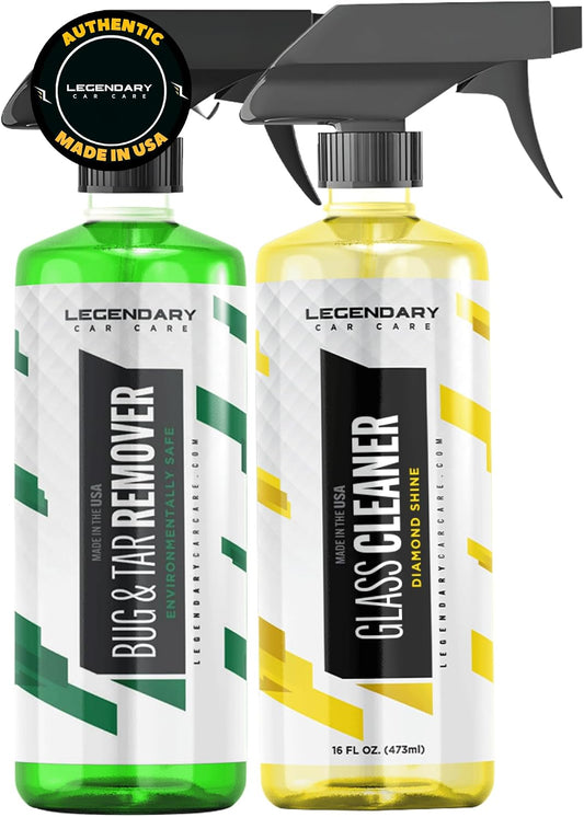 Legendary Car Care Bundle - Glass Cleaner 16oz & Tar & Sap Remover 16oz