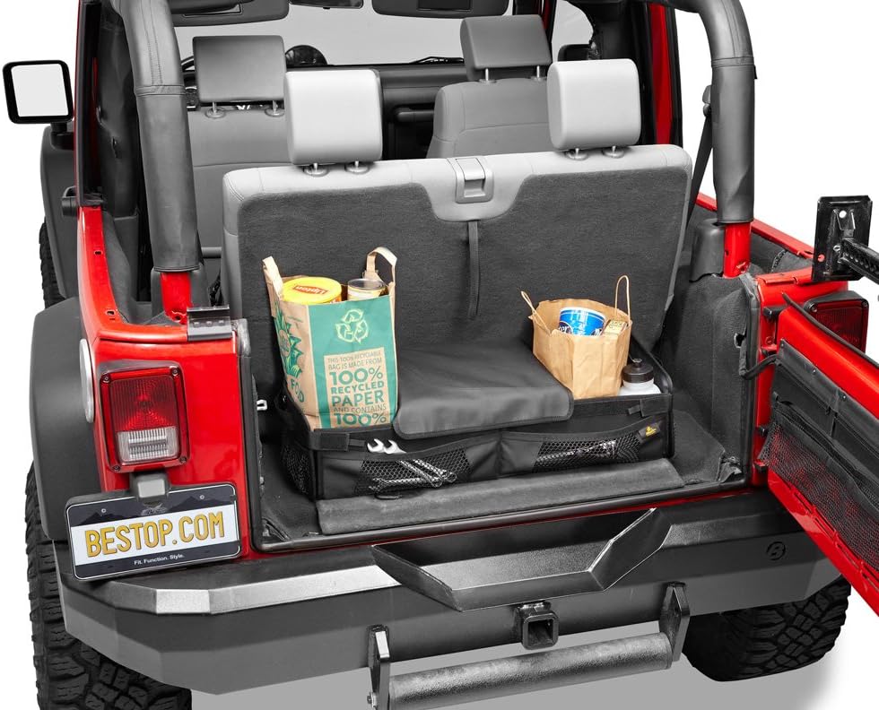 Bestop 5413735 Black Diamond Roughrider Cargo Organizer for Jeep Wrangler