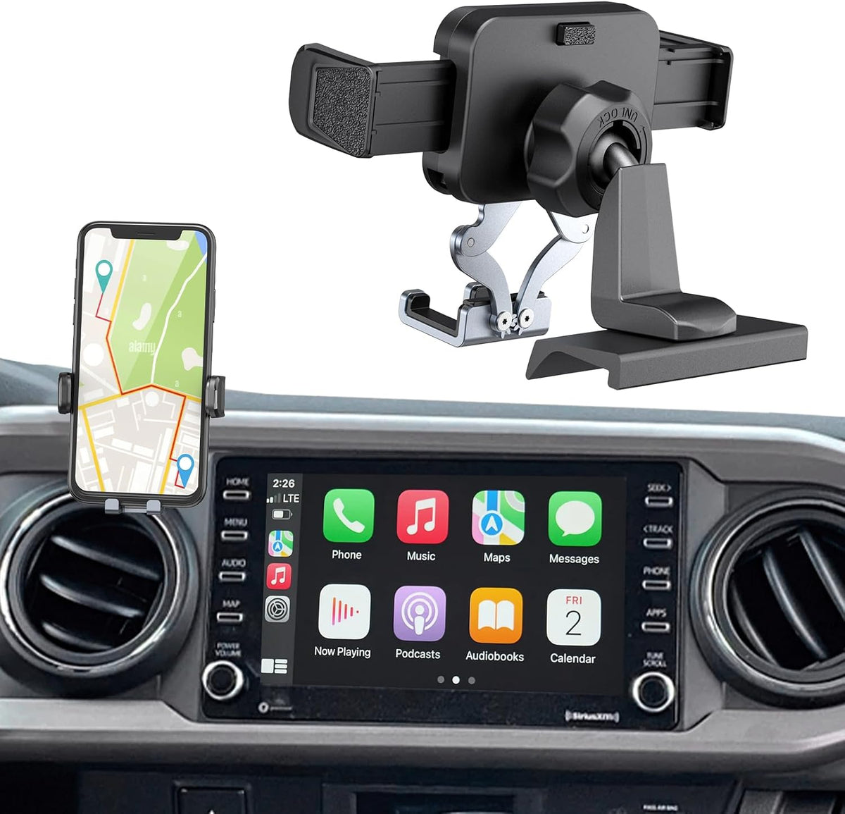 Adjustable Dashboard Metal Phone Mount Holder for 2016-2023 Toyota Tacoma